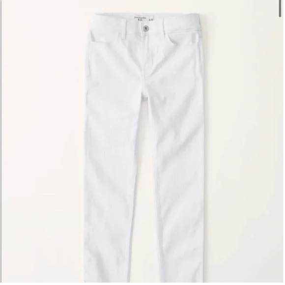 Abercrombie & Fitch high rise jean Jeggings adjustable waist in white size 15/16 - Picture 1 of 12
